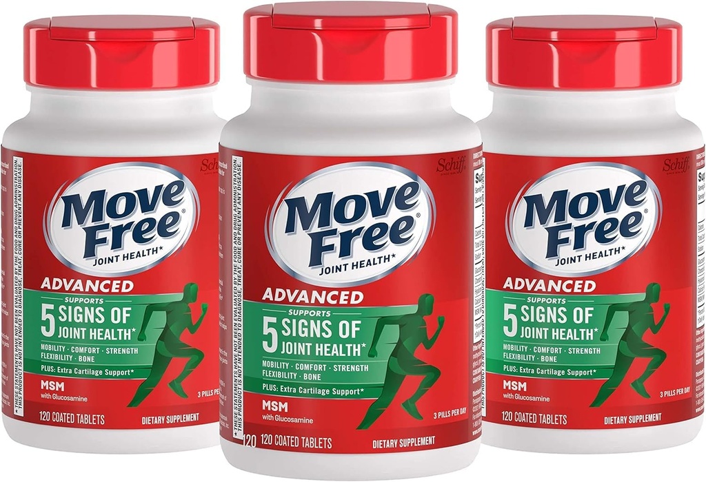 Schiff Free Advanced Tabletleri Plus 1500 mg MSM - 120 kapaklı Tabletler, 3 Paket