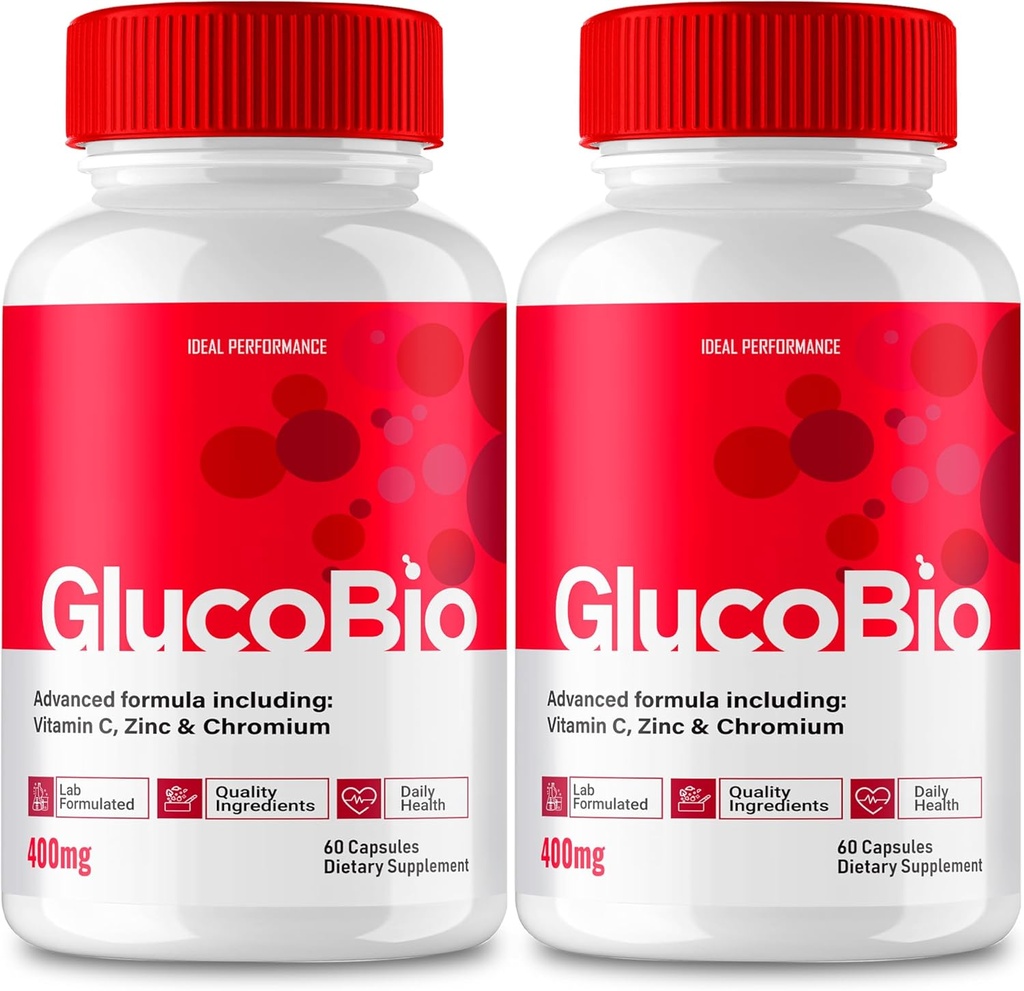 GlucoBio Capsules, Resmi GlucoBio Support Supplement Pills - maksimum Güçlü Malzemeler, GlucoBio Health & Wellness Capsules, Gluco Bio Capsules 2 Pack)