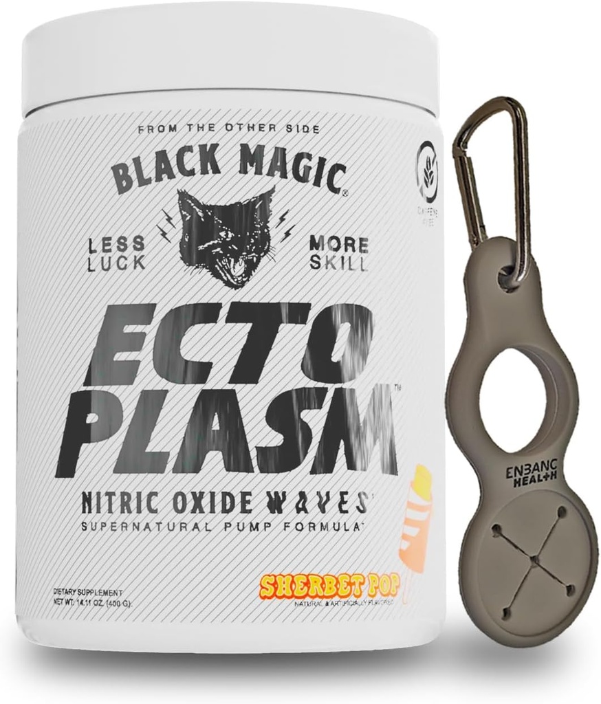 Black Magic Ecto Plasm - Sherbet Pop - Handcrafted Pump Igniter, Hydration & Vascularity (400g, 20 Scoops) ile Enbanc Health Lift