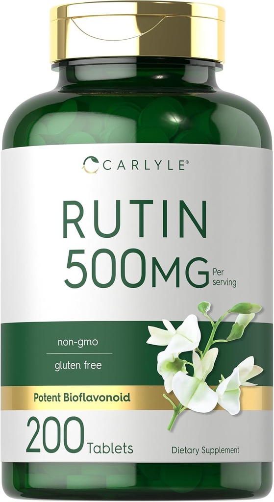 Carlyle Rutin Supplement 500 mg | 200 Tablet | Vegetarian, Non-GMO, Gluten Free