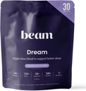 Beam Dream Sleep Powder, L-Θεανίνη, Apigenin, Reishi και Μαγνήσιο, Third Party Tested Natural Sleep Aid & Sleep Supplement for Deep Sleep, Relaxation and Recovery, Natural Sleep Support, 30 Services