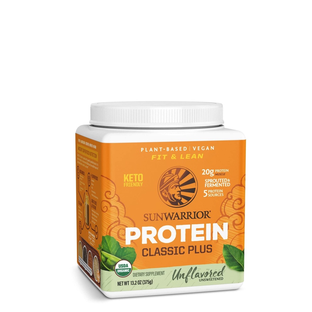 Temiz Vegan Protein Toz Unflavored | Organik Protein Toz Santrali 5 Superfood Blend Sprod & Fermented | Non-GMO Low Carb Soy Süt & Gluten Free (Unflavored, 15 Hizmet) ile Formula