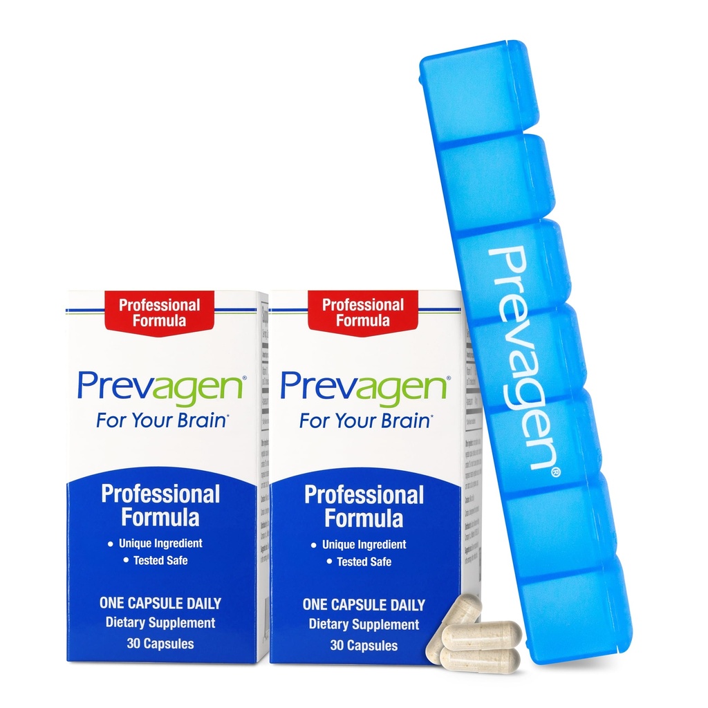Prevagen Professional Formula - 60 Capsules (2 Month Supply) | Formulated for Your Brain | 40mg of Apoaequorin Plus Vitamin D3 with 7-Day Pill Minder