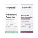Ovaterra Advanced Prenatal & Preconception Multivitamin Sche for Women with DHEA 25mg, Choline 550 mg, Folate (Methylfolate) 1,010 mcg, Omega-3 DHA, EPA, Chelated Iron 364 Capsules - 28 Day Supply