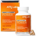 Power: Energy & Stamina - Mushroom Supplement, Cordyceps, Green Tea ve Perrietary Extract of Alpinia Galanga, Focus and Energy, Vegan & Gluten-Free, 60 Capsules