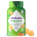 Vitafusion Magnesium Gummy συμπλήρωμα, Φέρτε ηρεμία στη ρουτίνα βιταμινών σας, Τροπική γεύση εσπεριδοειδών, 60 Gummies
