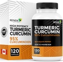 Renew Actives Turmeric Curcumin with Black Pepper – 600MG Turmeric Root, 100MG Curcuminoids per 2 Capsules – Supports Digestion, Liver Health, Joint Relief & Mobility – Made in Canada – 120 Capsules