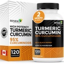 Yeni Actives Turmeric Curcumin with Black Pepper – 600MG Turmeric Root, 100MG Curcuminoids per 2 Capsules – Supports Digestion, Liver Health, Joint Relief & Mobility – Made in Canada – 120 Capsules