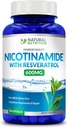 Genric Natural Vitamin Nicotinamid with Resveratrol 600 mg (Vitamin B-3) 120 Veggie Capsules Gluten Free & Non-GMOMOMO