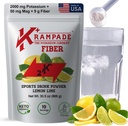 Krampade Fiber Supplement Electrolytes Toz - 9g Prebiyotik Fiber + 2000mg Pyumyum + Magnezyum | Cramp Relief | Hydration Packets / Digestive Health Support
