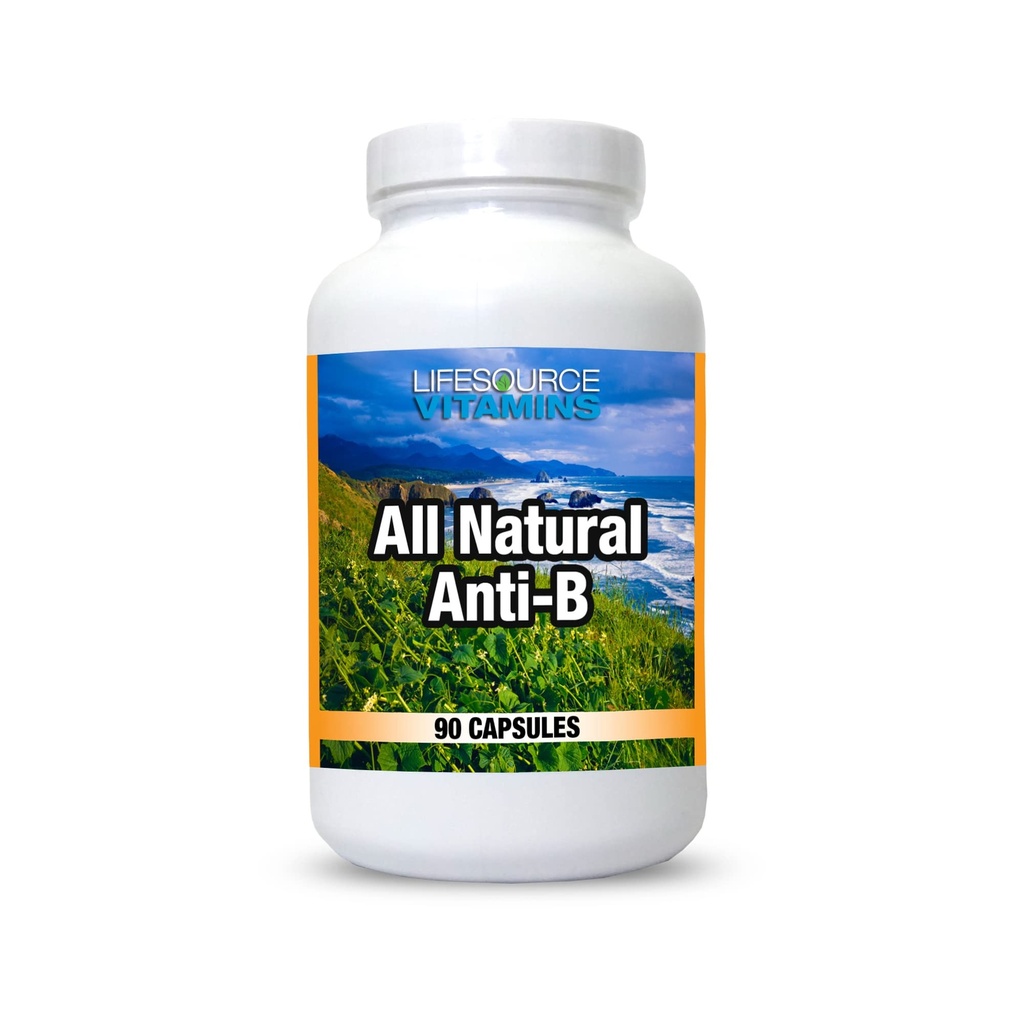 LifeSource Vitamins All Natural Anti-B for Immune Support, 14 All Natural Ingredient with Echinacea & Garlic Extract, 90 Immune Defense Caps.
