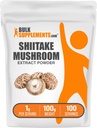 BulkSupplements.com Shiitake Mushroom Extract Toz - Shiitake Mushroom Toz Supplement, Immune Support - Vegan & Gluten Free, 1g per Service, 100g (3.5 oz) (Pazar 1)