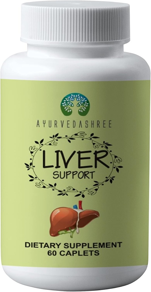 Liver Support Herbal Ayurvedic Supplement, Supports Health Liver, 13 Güçlü Herbs, Vegan, Gluten-Free, 60 Caplets
