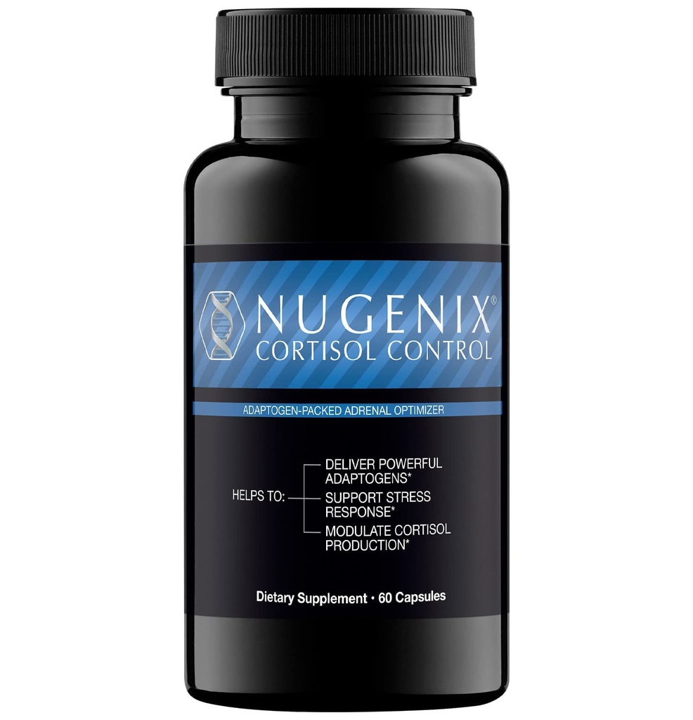 Nugenix Cortisol Control - Cortisol Manager και συμπλήρωμα υποστήριξης Adrenal για άνδρες, 60 κάψουλες