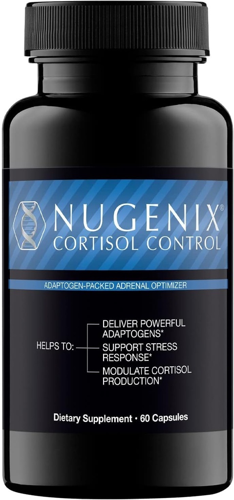 Nugenix Cortisol Control - Cortisol Manager και συμπλήρωμα υποστήριξης Adrenal για άνδρες, 60 κάψουλες