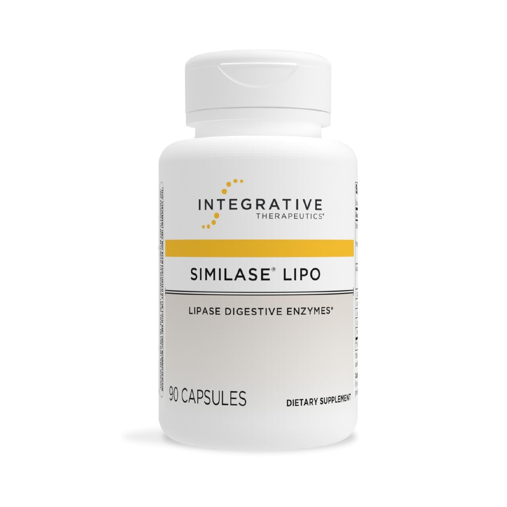 Bütünleştirici Tedaviler Similase Lipo - Günlük Enzyme Desteği için Digestion Supplement* - Gastrointestinal Health & Gut Support Supplement - Dairy-Free & Vegan - 90 Capsules (45 Hizmet)
