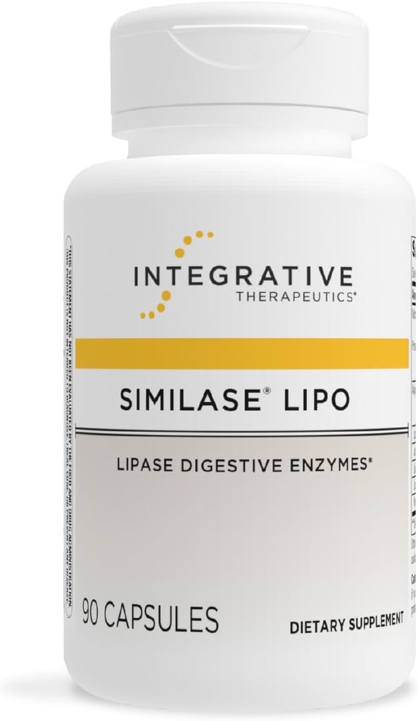 Bütünleştirici Tedaviler Similase Lipo - Günlük Enzyme Desteği için Digestion Supplement* - Gastrointestinal Health & Gut Support Supplement - Dairy-Free & Vegan - 90 Capsules (45 Hizmet)