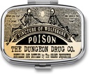 Metal 2 Compartment Pill Organizer Travel Friendly Portable Compact Box Cute Case to Hold Vitamins/Tylenol/Fish Oil/Supplements/Meds/Tablet for Purse/Pocket (Poison Skull), 1.97x0.79x0.39''
