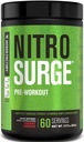 Jacked Factory NITROSURGE Pre Workout Supplement - Endless Energy, Instant Strength Gains, Clear Focus, Intense Pumps - NO ATM & Güçlü Preworkout Energy Toz - 60 Hizmet, Cherry Limeade