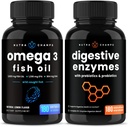 NutraChamps Omega 3 Fish Oil and Digestive Enzymes 2 Pack