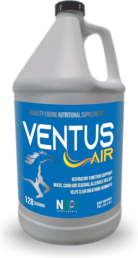 Ventus Air - Υποστήριξη αναπνοής Mucus Cough Allergies συμπλήρωμα για τα άλογα από NXP Συμπληρώματα - 1 Gallon (128 oz)