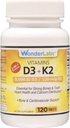 Wonder Laboratories Βιταμίνη D 5.000 IU, Βιταμίνη D3 + K2 Υποστηρίξτε ένα υγιές ανοσοποιητικό σύστημα, Απαραίτητο για τα ισχυρά οστά, την υγεία της καρδιάς, και τη διανομή ασβεστίου, 120 δισκία