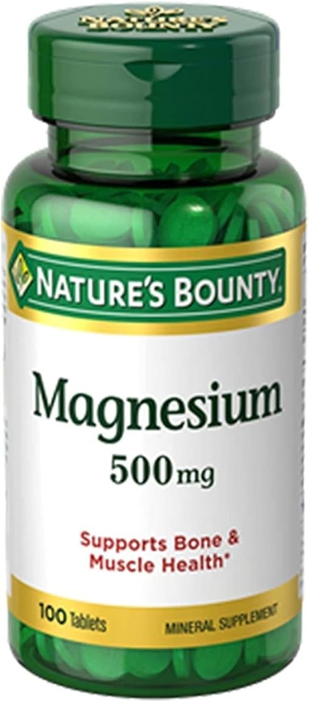 Nature's Bounty Magnesium 500 mg Tablets 100 Ea