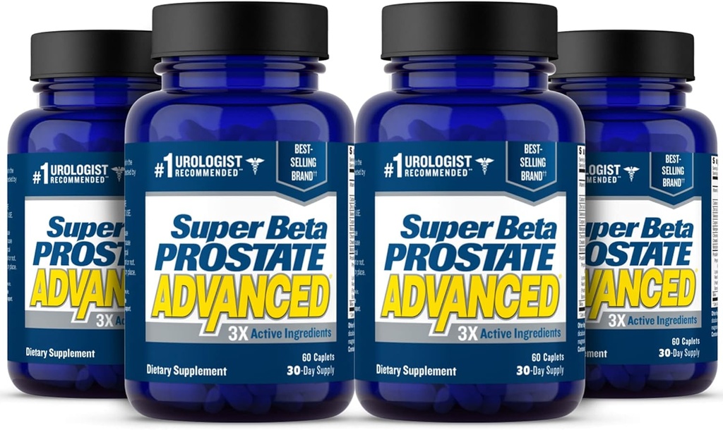 SETA PROSTATE Gelişmiş - Uykuyu Destek Bladder Boşaltma. Prostate Support Supplement for Men's Health with Beta Sitosterol, Saw Palmetto değil. (240 Caplets, 4-Pack)