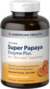American Health Super Papaya Enzyme Plus - 360 Chewable Tabletler - The After-Meal Supplement - Non-GMO - 120 Hizmetler