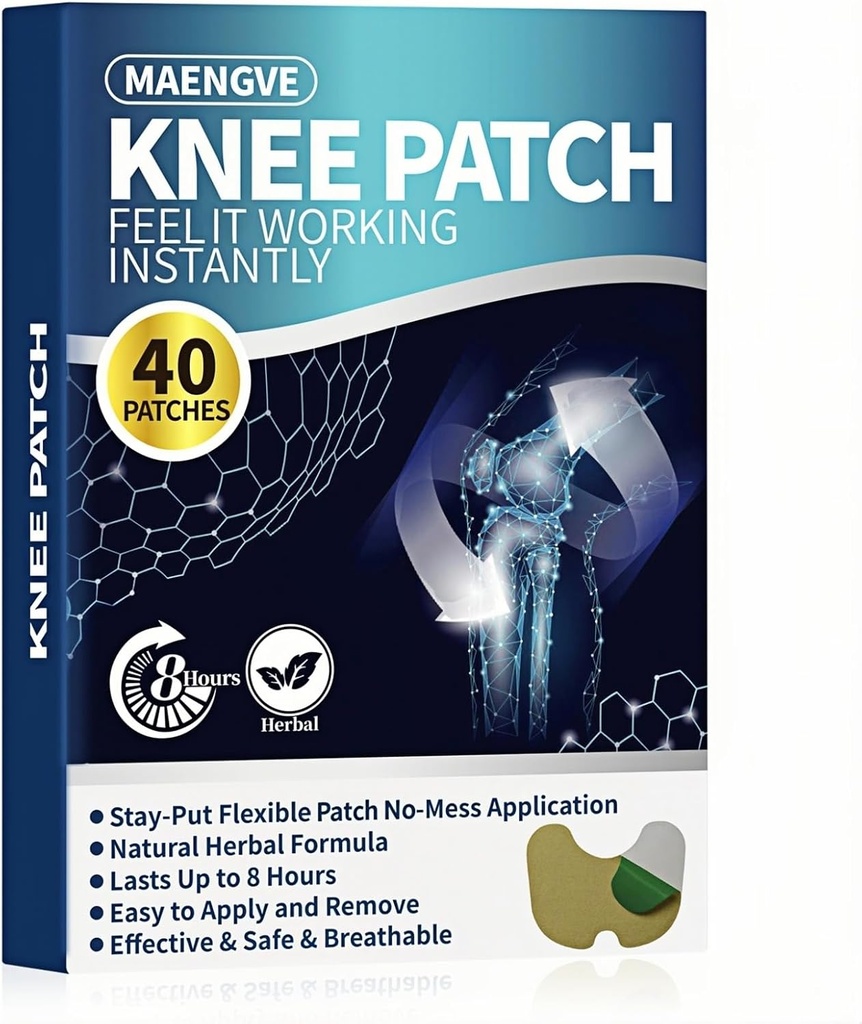 Diz Ağrı Yardımı Patch 40 Kont- For Diz,Boy, Omuz, Omuz, Sırt ve Bone-on-Bone Hot Patch, 8 Hours of Long-Lasting Ortak Ağrı Yardımı