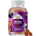 Παιδιά Iron Gummies με βιταμίνη C - Blood Builder Iron Συμπληρώματα για τα παιδιά με ευγενή για ισχυρότερη Ανοσία & Ενέργεια Υποστήριξη - Βιταμίνη B6, B12, A, Niacin & Folate Gummies - Vegan & GMO - 60 Count