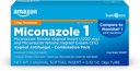 Βασική Φροντίδα Miconazole Νιτρικό Κολπικό Ένθετο 1200 mg και Miconazole Nitrate Cream 2 Συνδυασμός Κολπικής Μαγιάς Μόλυνση, Λευκό, 0.32 Ουγγιά (πακέτο του ), 1 Κόμβος