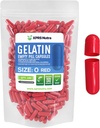 XPRS Nutra Μέγεθος 0 Κενές κάψουλες - 100 Count Empty Gelatin Κάψουλες - Χάπια DIY Καψάκιο Γέμισμα - Καθαρή Bovine Fillable Χάπια Gel για Do-It-Yourself Συμπληρώματα (κόκκινο)