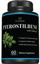 Premium Pterostilbene Supplement – Pterostilbene with Resveratrol & Quercetin - Sağlıklı Ağlama - Doğal Kaynak Pterostilbene 100 mg per Service – 60 Capsules