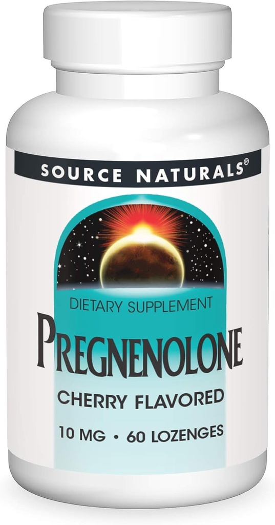 Πηγή Naturals Pregnenolone, 10mg - 60 Cherry Lozenges