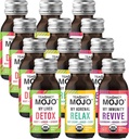 TEAONIC Wellness Shots - Çeşitli Paket: Rahat, Revive, Detox Shots, USDA-Cerhid Organik Wellness Shots, 12 Pack, 2 Fl. Oz Her