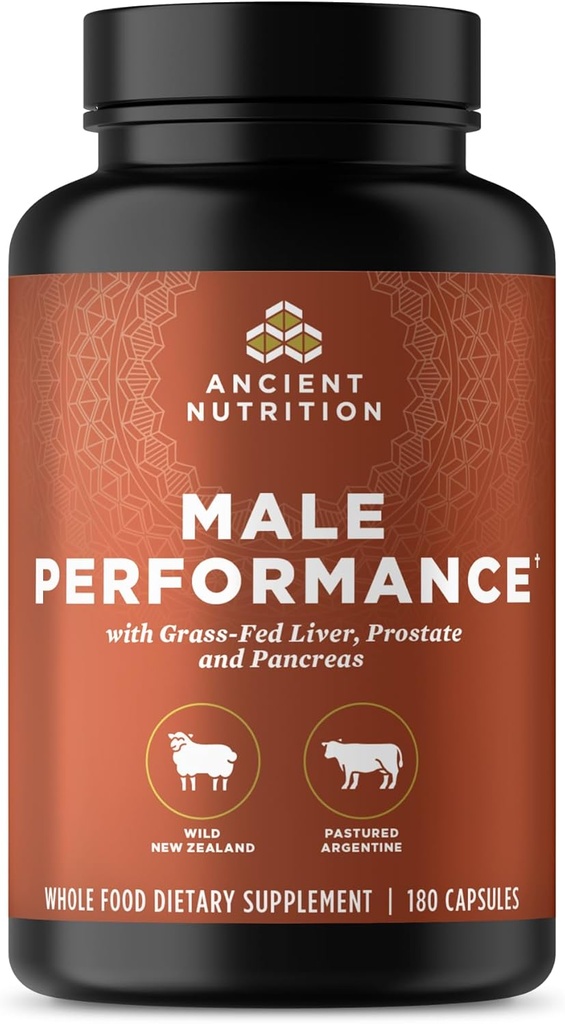 Erkekler için Eski Beslenme Organı Supplements, Grass-Fed ve Vahşi Organ Kompleksi Kapsüller, Liver, Prostate, Pancreas Supports Male Performance, Health Aging, 180 Ct