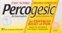 Percogesic Original Pain Relief | aspirin Free Fast Acting Relief | 90 Kaplamalı Caplets