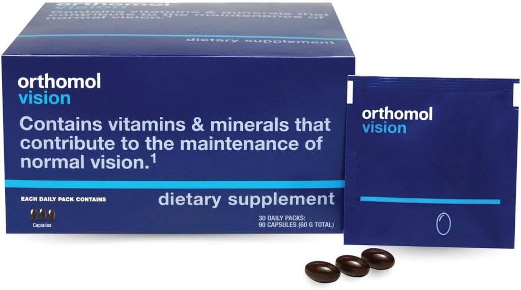 Orthomol Vision, 30 Günlük Supply, Micronutrients ile Vizyon & Eye Wellness'ı Desteklemek için Kapsamlı Göz Sağlığı Supplement
