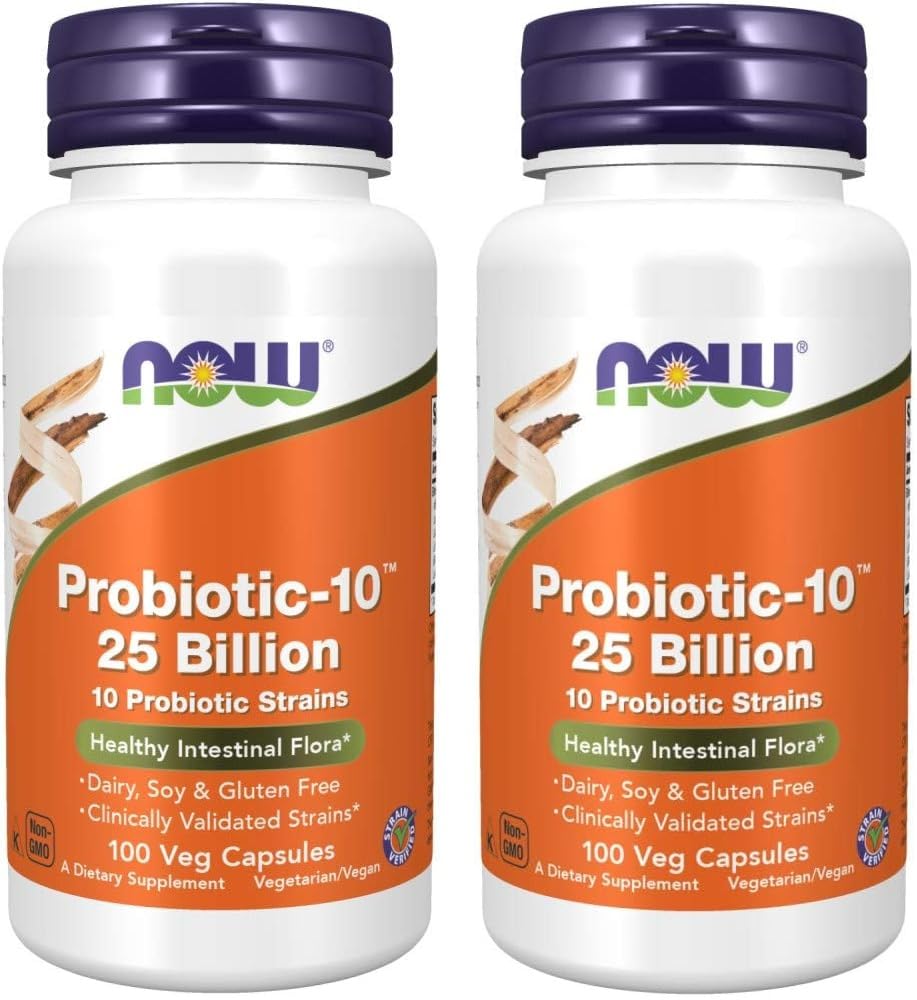 Şimdi Gıdalar Probiyotik-10 25 Milyar, 100 Kont (Pack of 2)