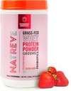 Natreve Whey Protein Powder - 28g Πρωτεΐνη Whey Fed χόρτου με Αμινοξέα, Προβιοτικά & Κολλαγόνο - Χωρίς γλουτένη Φράουλα Shortcake, 18 εξυπηρετούν
