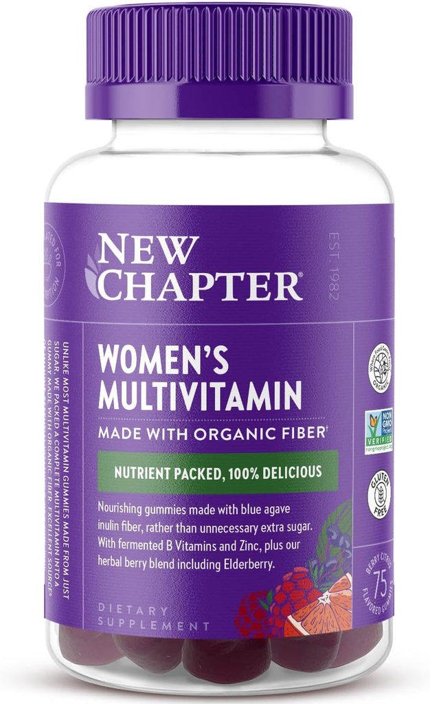 Yeni Bölüm Kadınları Multivitamin Gummies -% 59 daha az Şeker, Kadın Gummy Vitaminleri C, D3 & çinko, Non-GMO, Gluten Free, Berry-Citrus, 75ct