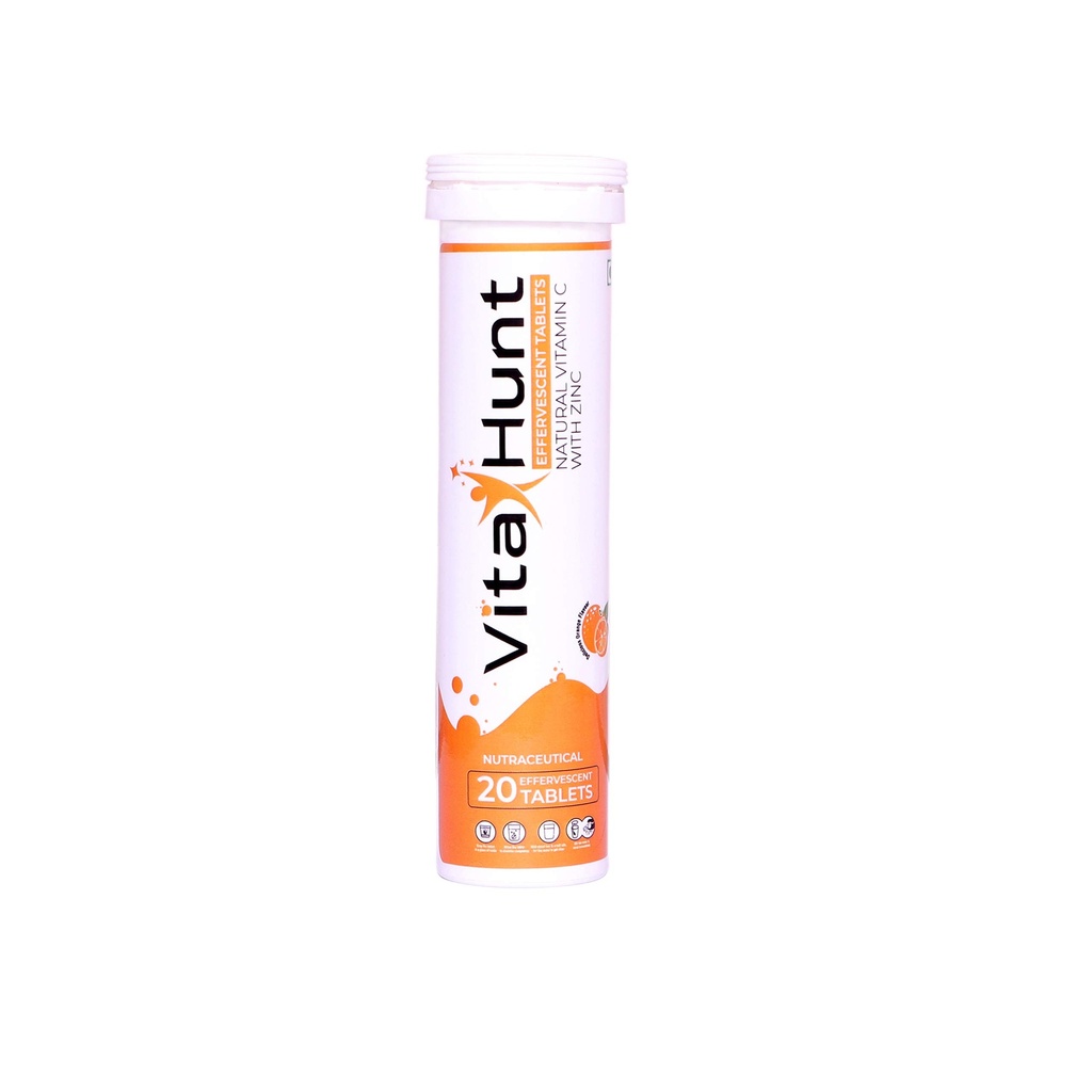 Çinko- Antioksitlerle 1000 mg - Immune Support - 20 Effervescent Tabletler - Orange Flavourour