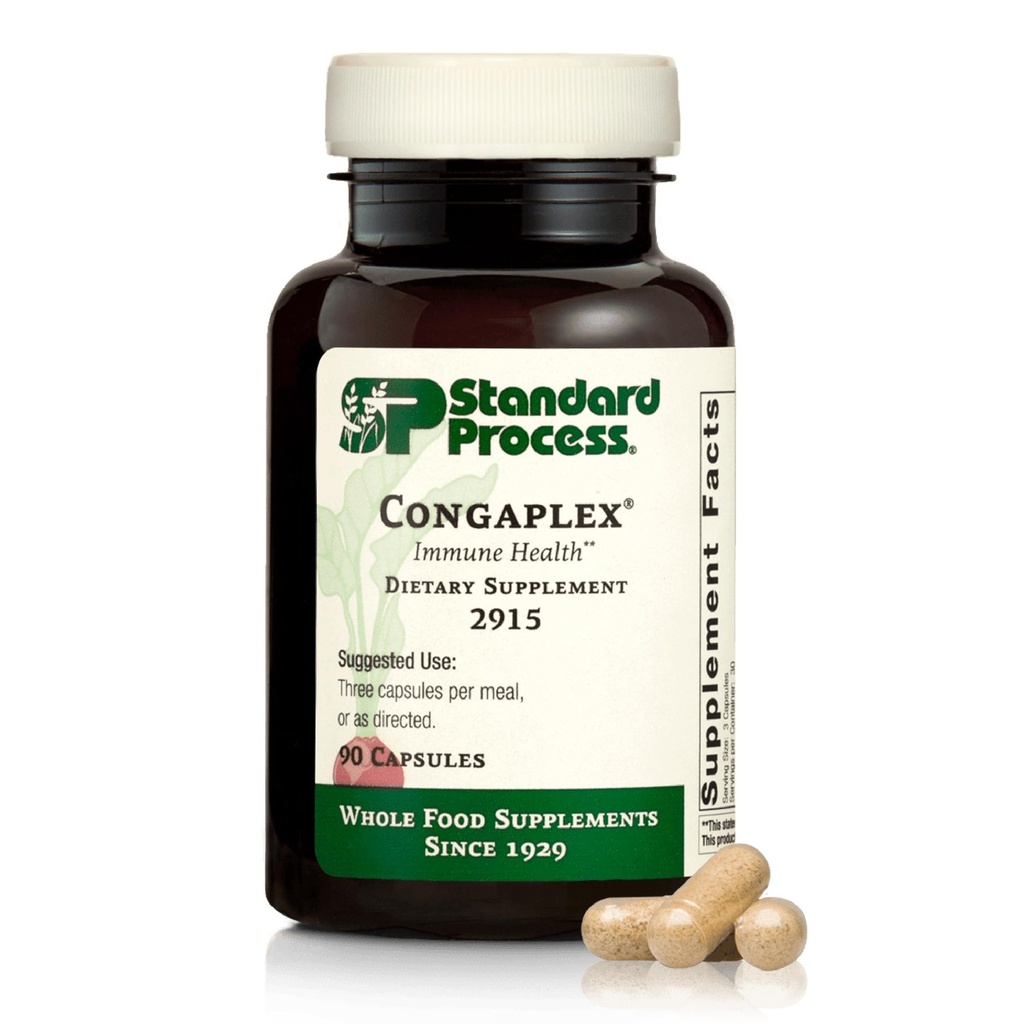Standart Süreç Inc. Congaplex, Thymus Gland Support Supplement, Support Immune Health withuba Lactate, Magnezyum, C & Vitamin A, Immune System Aid with Mushroom Toz - 90 Capsules