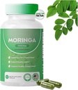 Pure Moringa Toz Capsules - 800 mg, Antioksi Superfood for Energy, Skin Health & Gut Support - Temel Vitaminler ve Amino Asitler - Doğal, Non-GMO, 60 Capsules (1)