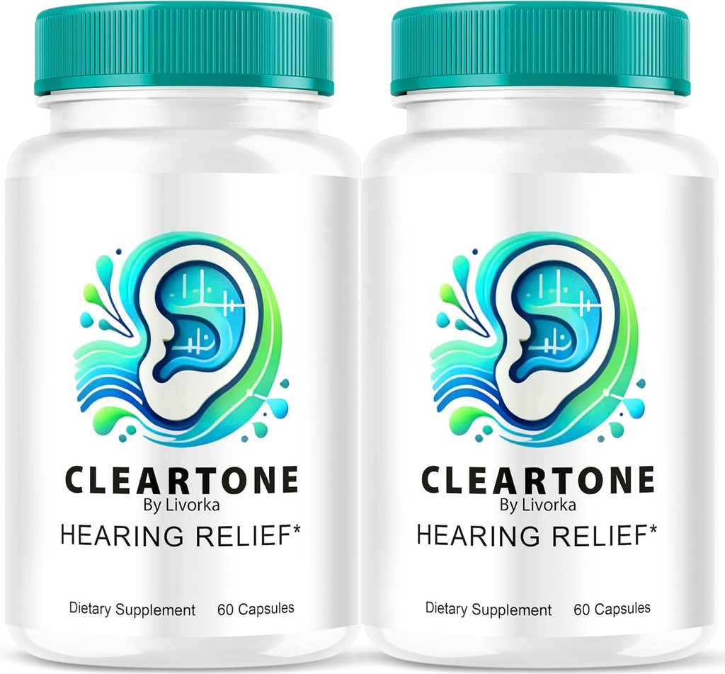 (2 Συσκευασία) Καψάκια Cleartone, χάπια αυτιών Cleartone, χάπια τόνου για την ακοή, χάπια Cleartone Επίσημη Κάψουλες Σύνθετη Φόρμουλα, χάπια Cleartone Κριτικές, Cleartone Tone για τη συνολική υγεία του αυτιού, 120, 2 Μήνες