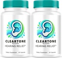 (2 Συσκευασία) Καψάκια Cleartone, χάπια αυτιών Cleartone, χάπια τόνου για την ακοή, χάπια Cleartone Επίσημη Κάψουλες Σύνθετη Φόρμουλα, χάπια Cleartone Κριτικές, Cleartone Tone για τη συνολική υγεία του αυτιού, 120, 2 Μήνες
