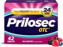 Prilosec OTC, Omeprazole Gecikmiş 20 mg, Asit Tespiti, 24 Saat Yardımı için Frequent Heartburn, All Night*, Heartburn Tıp, 20mg, Wildberry Flavor, 42 Tablet