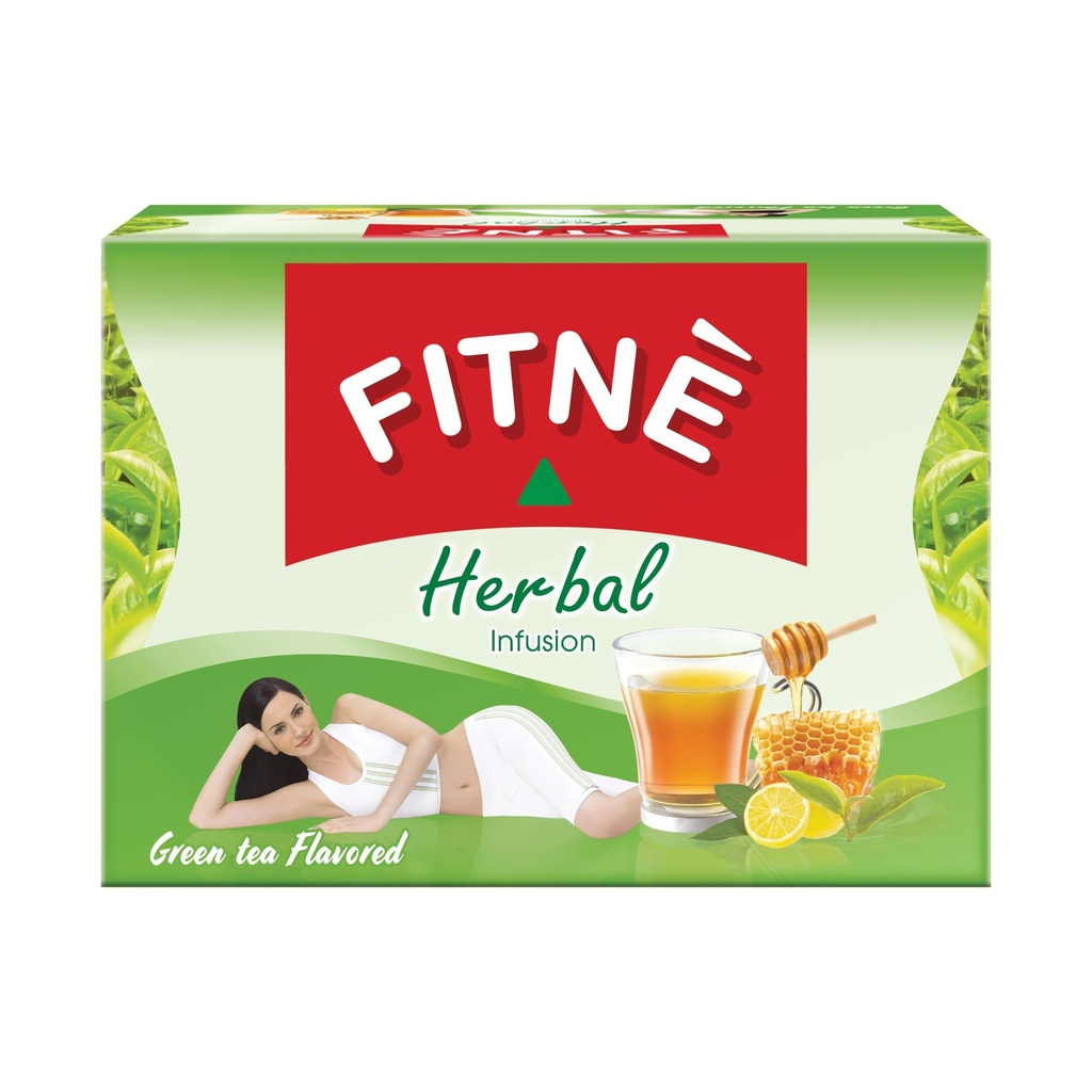 FITNE Green Tea Herbal Honey Lemon With Garcinia Senna Infüzyon Cent Detox Cleanse High Antioksi No Calories Stevia Sweetener, 15 Tea Bag Bag