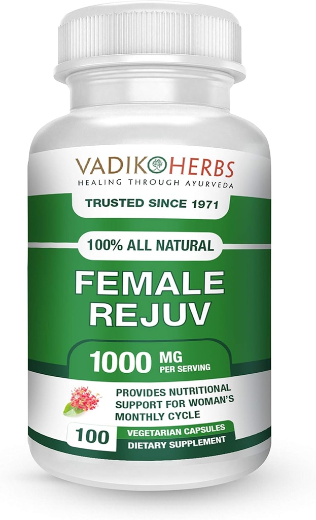 Lady Rejuv Tarafından Vadik Herbs | PMS Relief Supplement Premenstrual Cycle Support | Herbal Formula Kompleks for Menstrual Cramp & Periods | Doğal Denge Hormonları (1 Paket)